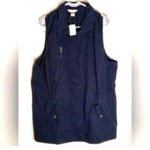 CJ Banks Utility Navy Blue Vest